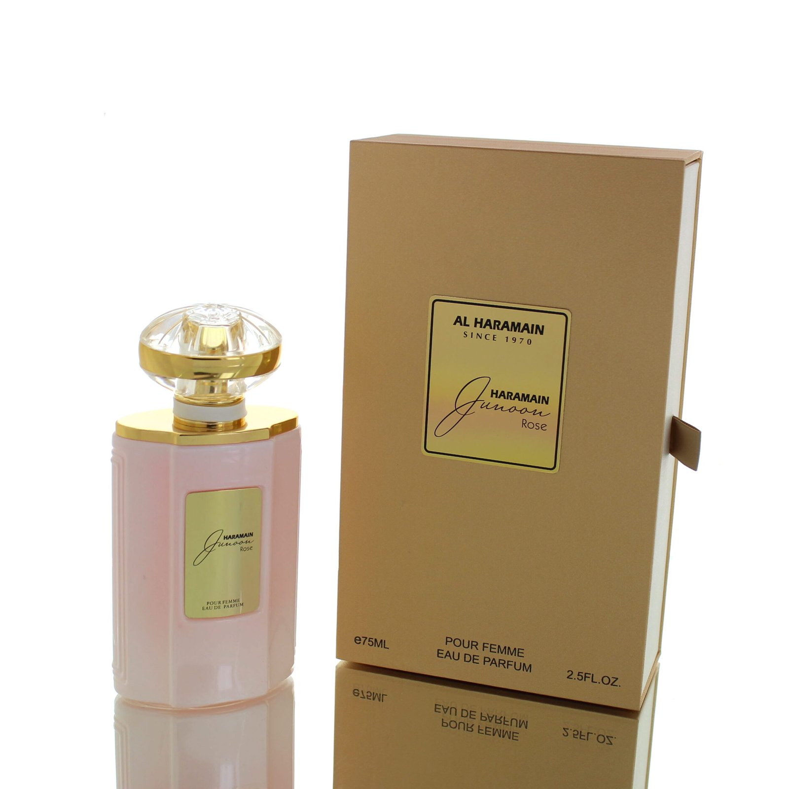 Al Haramain Junoon Rose Eau de Parfum (EDP) for Men, 75ml - Boxed