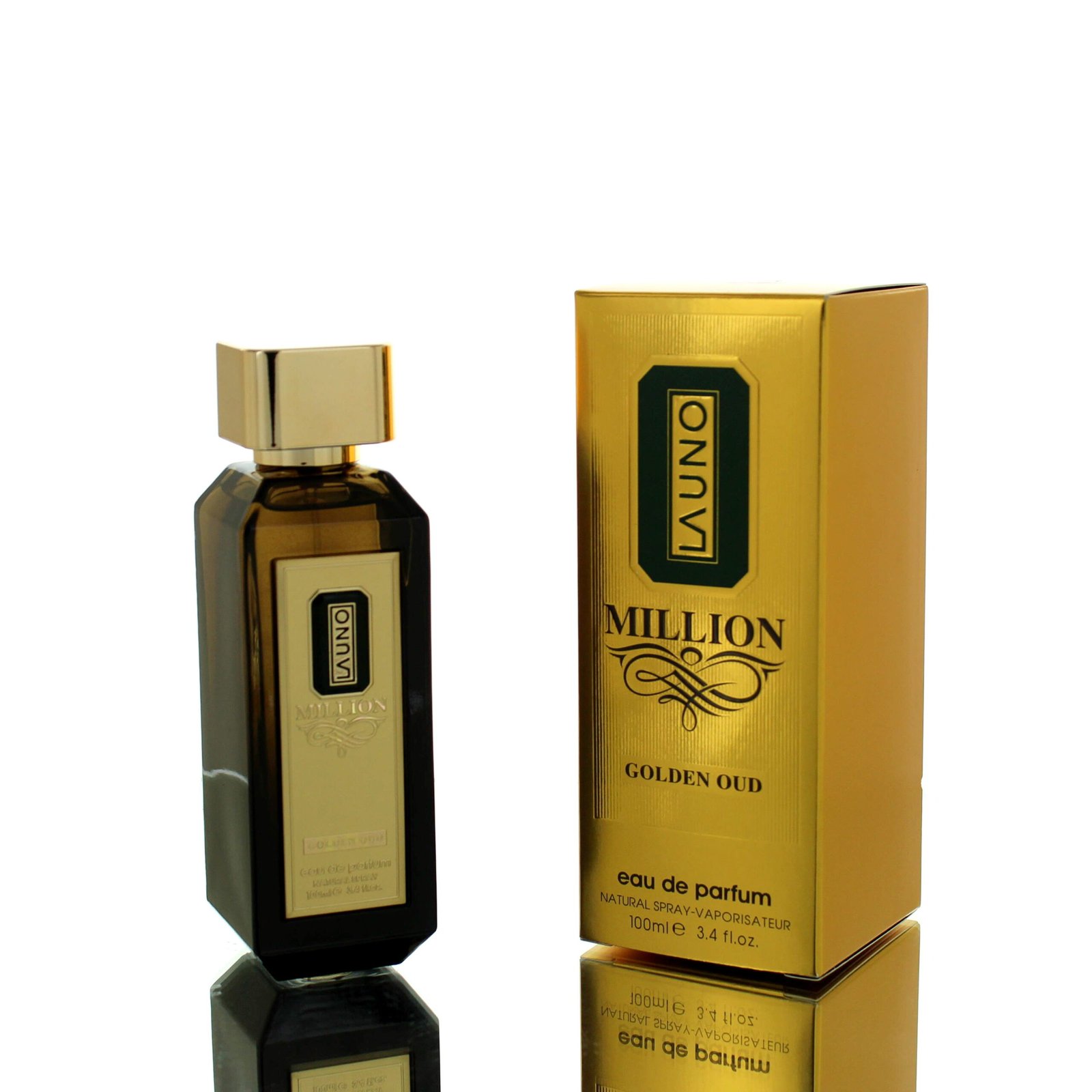 Fragrance World La Uno Million Golden Oud Eau de Parfum (EDP) for Men, 100ml - Boxed