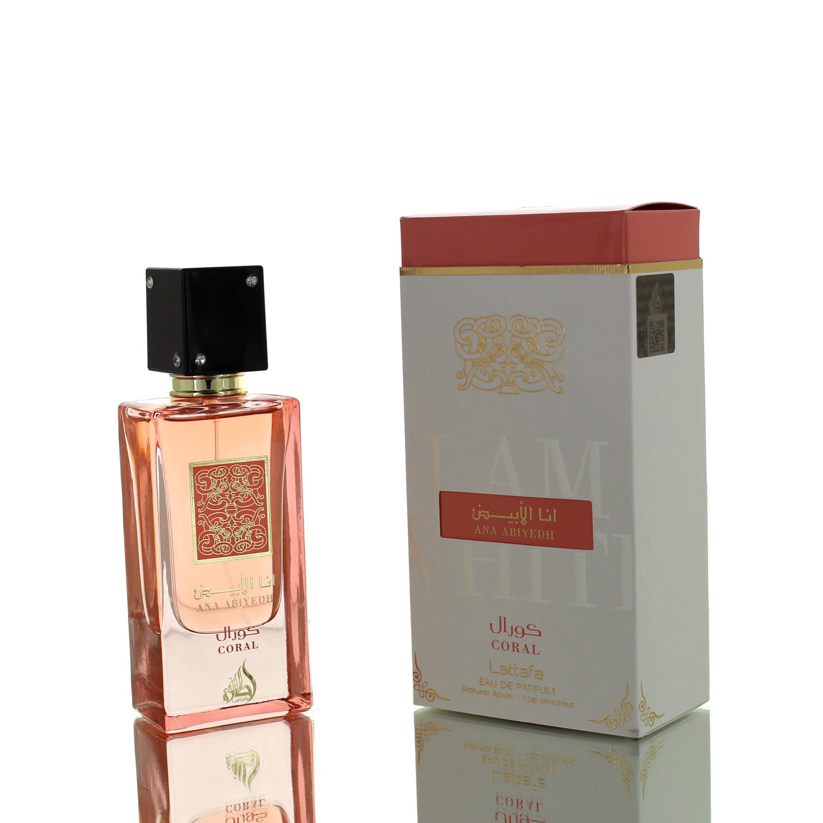 Lattafa Ana Abiyedh Coral Eau de Parfum (EDP) for Men, 60ml - Boxed