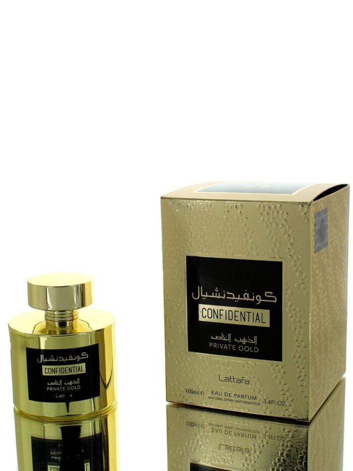 Lattafa Confidential Private Gold Eau de Parfum (EDP), 100ml - Boxed