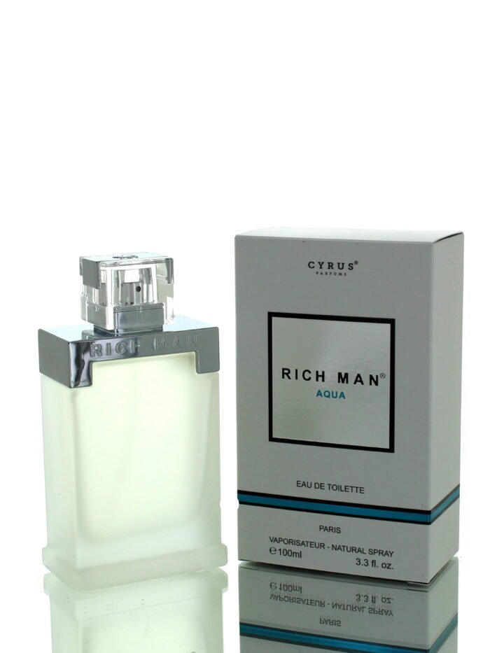 Paris Bleu Parfums Rich Man Aqua EDT M 100ml Boxed