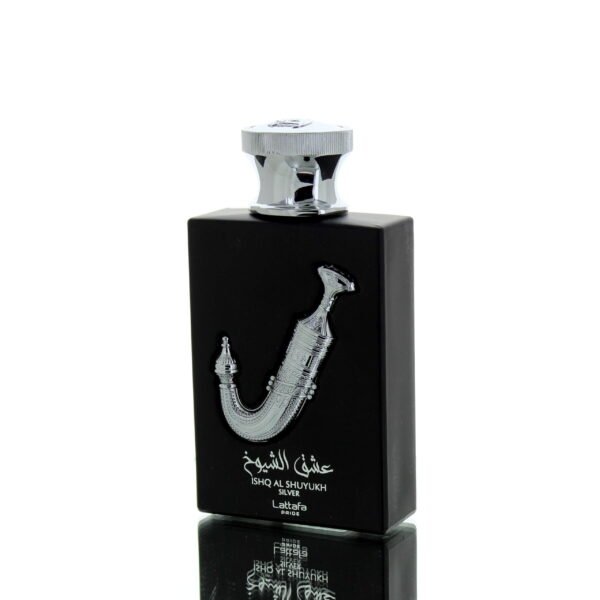 Ishq Al Shuyukh Silver by Lattafa 100ml EDP perfume bottle Canada